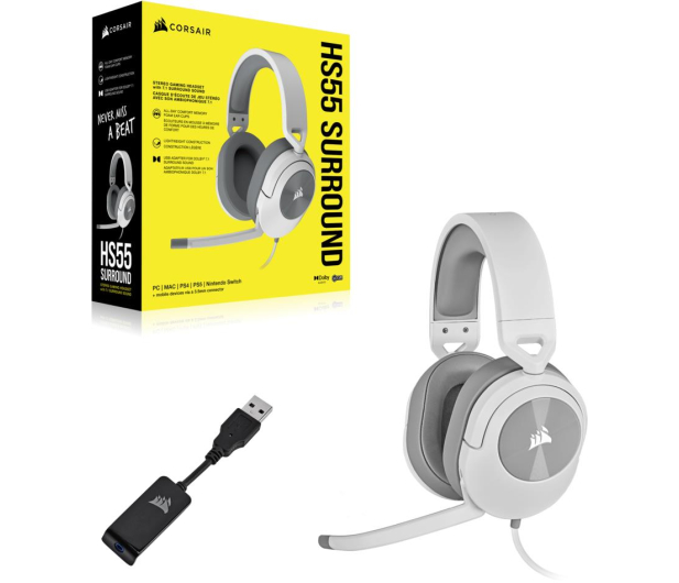 CORSAIR HS55 Surround White - 1041852 - zdjęcie 4